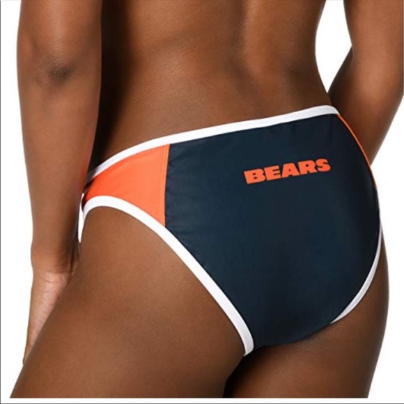 NEW NFL Official Merch Chicago Bears Women Bikini Swim Bottoms Size Medium nwt - Picture 1 of 4